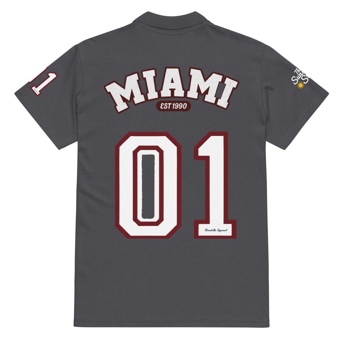 Miami Varsity Premium Pique Polo Shirt - Chinchilla Choons